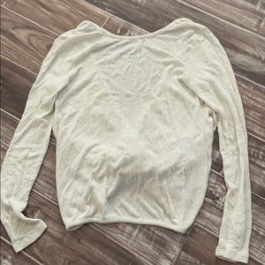 Open back cream lord sleeve shirt